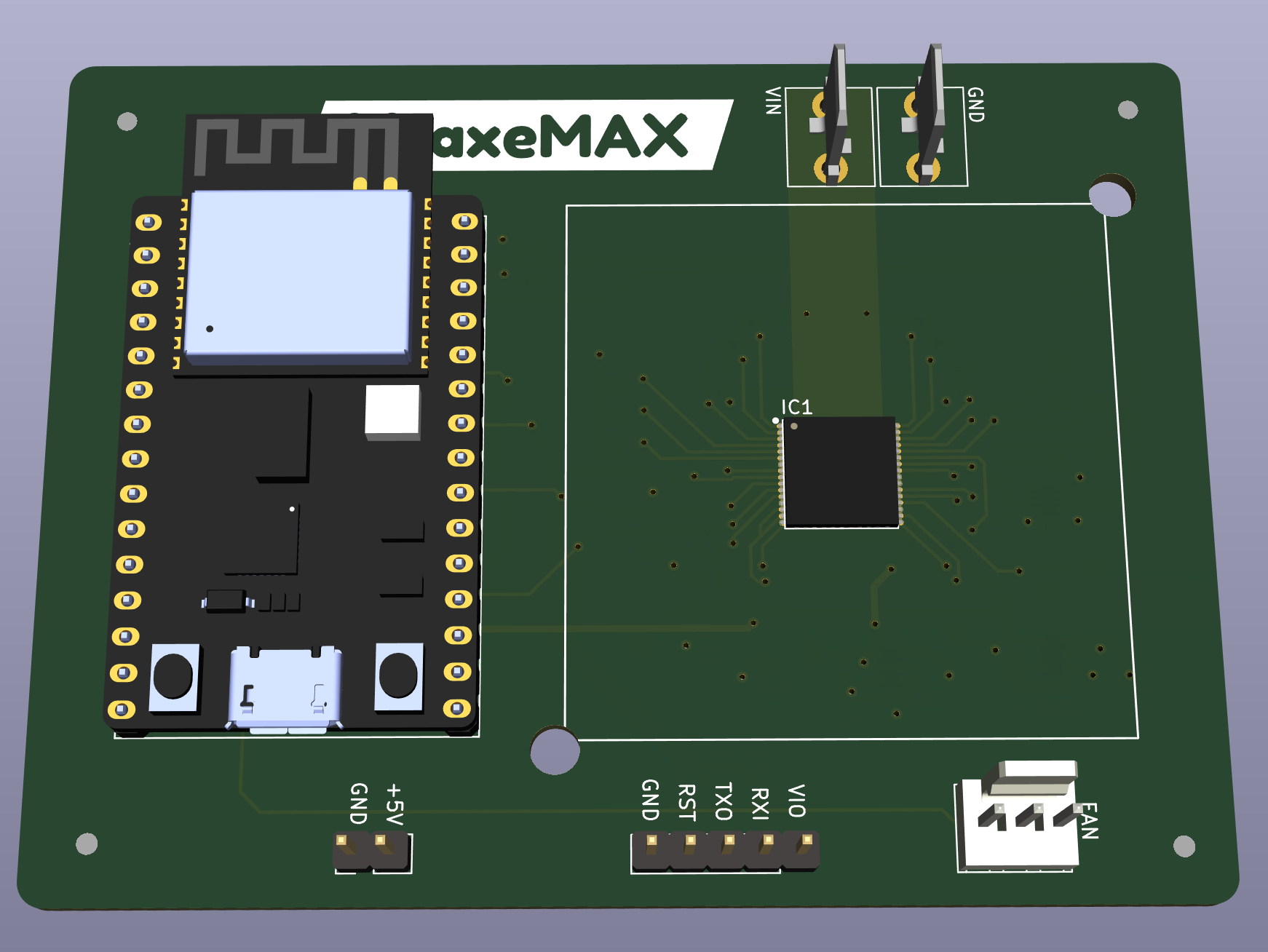 bitaxeMax KiCad render