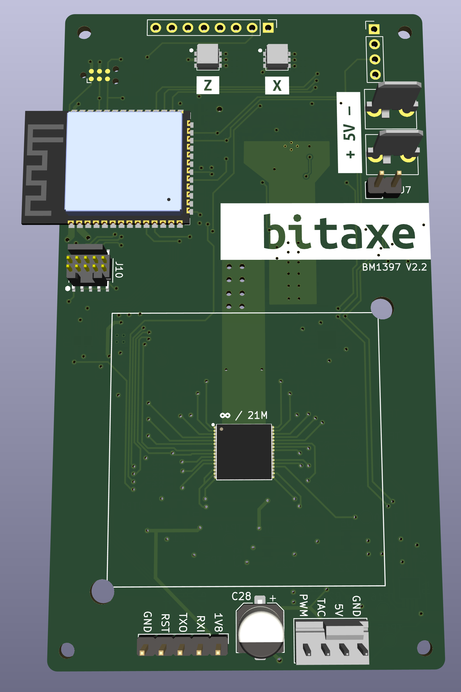 bitaxeMax KiCad render